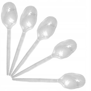 100szt łyżka łyżki plastikowe jednorazowe 16cm