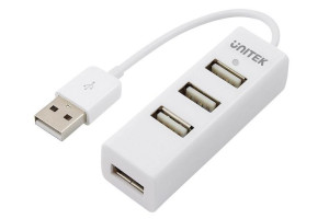 Hub Unitek Y-2146 4-portowy Usb 2.0 Mini-biały