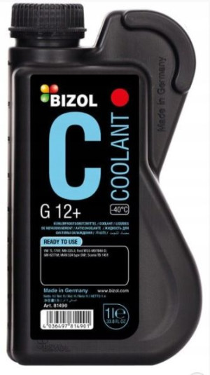 Bizol Coolant Plyn Chlodnic G12+ -40' 1l