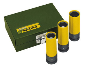 Zestaw Nasadek 1/2'' Udarowych, 17,19,21mm, 3cz.