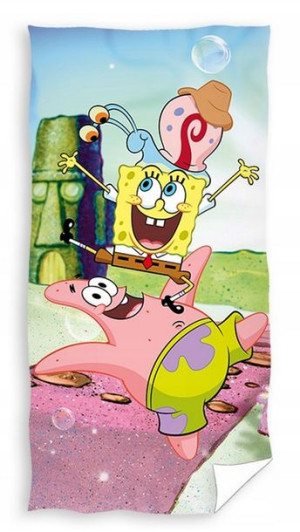 Sponge Bob Dziecięcy Ręcznik Bawełniany Duży