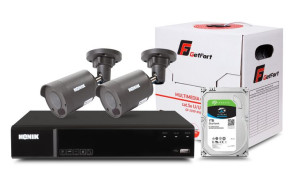 Zestaw monitoringu Kenik XVR 1TB 2 kamery 2MPx