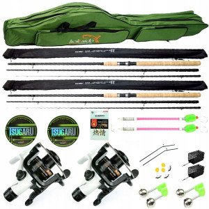 Zestaw 2x Feeder 2x Kołowrotek Pokrowiec Akces Z5