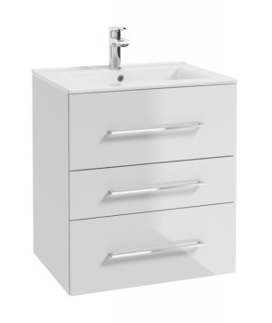 DEFTRANS LUIZJANA D60 zestaw szafka+umywalką 60x46cm biała 032-D-06008+1722
