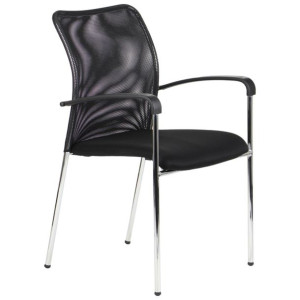 Krzesło stacjonarne konferencyjne HN-7501/CH CZARNY