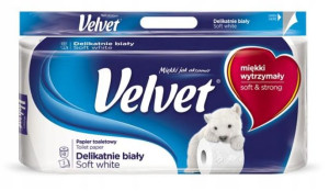 Papier Toaletowy Velvet A'8 Classic 8 Rolek Opakowanie