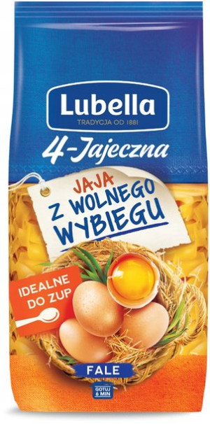 Lubella Makaron 4-Jajeczny Fale 250g