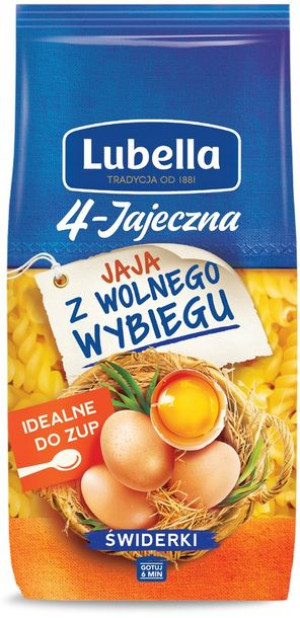 Lubella Makaron Świderki 4-jajeczny 250g