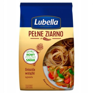 Lubella Makaron Pełne Ziarno Gniazdka Wstążki 400g