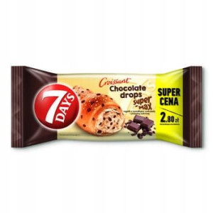 7 Days Rogalik Chocolate Drops z Kawałkami Czek.