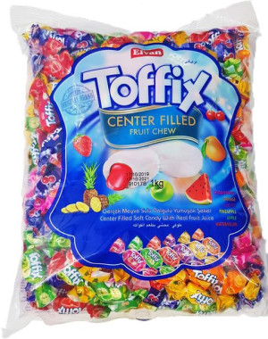 Elvan Cukierki Toffix z nadzieniem owocowym 1kg