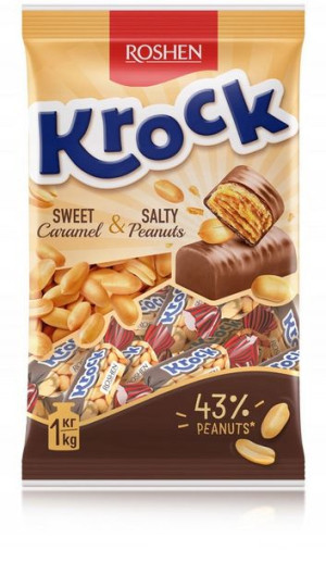 Roshen Cukierki Krock Caramel & Peanuts 1kg