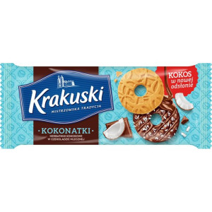 Krakuski Herbatniki Kokosowe w Czeko Mlecznej 165g
