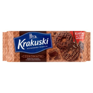 Krakuski Herbatniki Kakaowe w Czeko. Mlecznej 165g