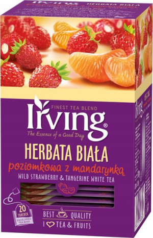 Irving Herbata Biała Poziomka z Mandarynką 20 Tor.
