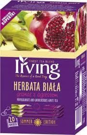 Irving Herbata Białą Granat z Agrestem 20 torebek