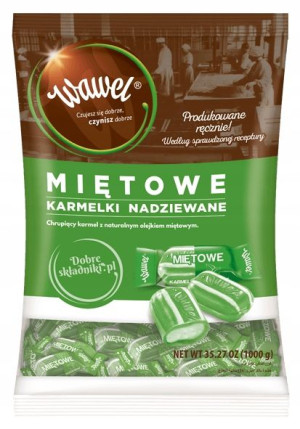 Wawel Miętowe Karmelki Nadziewane Orzeźwiające 1kg