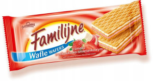 Jutrzenka Wafle Familijne Truskawkowe 180g