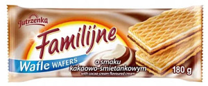 Jutrzenka Wafle Familijne Kakao Śmietanka 180g