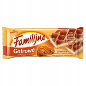 Jutrzenka Wafle Familijne Gofrowe Karmel 140g