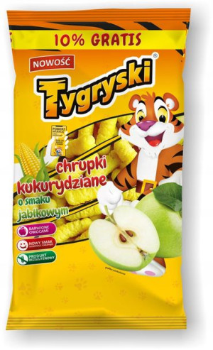 Tygryski Chrupki Kukurydziane Jabłkowe 70g