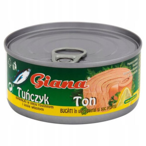 Giana Tuńczyk Kawałki W oleju Roślinnym 170g