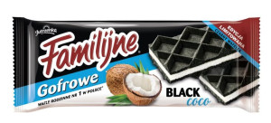Jutrzenka Wafle Familijne Gofrowe Black Coco 140g