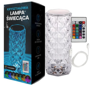 Kryształowa Lampa Świecąca Led