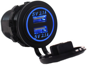 Ładowarka Usb 2 X 2,1a Niebieska