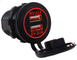 Ładowarka Usb 2 X 2.1a Czerwona