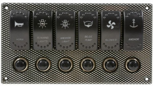 Panel Elektryczny Wodoszczelny 12/24v 6 Włączników