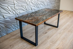 Stół do salonu loft nowoczesny z metalowymi nogami stoliki kawowe