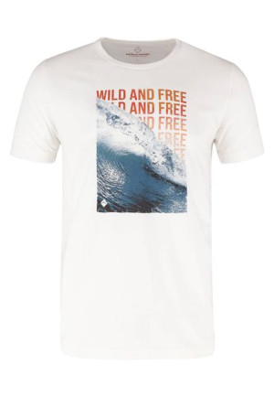 Koszulka T-shirt Męski Ecru Z Nadrukiem Volcano T-save Xl