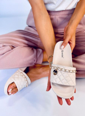 Klapki chanelki TRAVISA BEIGE 36