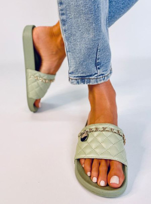 Klapki chanelki TRAVISA GREEN 40