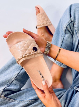 Klapki chanelki TRAVISA PINK 37