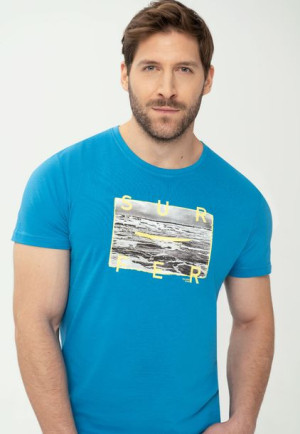 Męski T-shirt Koszulka Z Nadrukiem Volcano T-surfis M