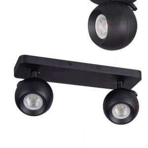 Kanlux GALOBA Lampa Sufitowa Czarna Matowa Kula x2