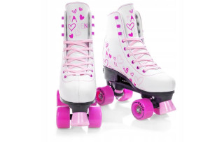 Nowe Klasyczne Wrotki RAVEN Trista White/Pink 31-34