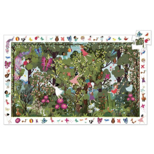 Puzzle obserwacja gry w ogrodzie 100 el Djeco