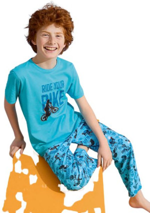 Piżama chłopięca bawełniana krótki rękaw 11 lat 152