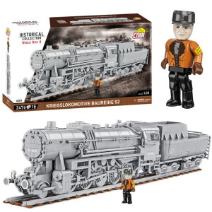 KLOCKI COBI 6281 Lokomotywa Kriegslokomotive Baureihe 52 Pociąg 2476El