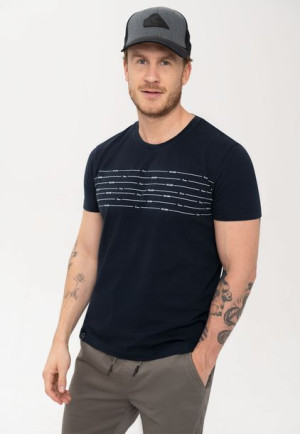 Męska Koszulka T-shirt Z Subtelnym Nadrukiem Volcano T-jack L