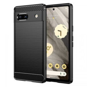 Carbon Case etui Google Pixel 7a elastyczny silikonowy karbonowy pokrowiec