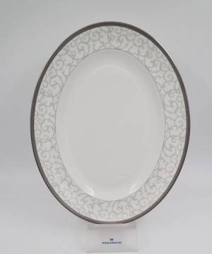 celestial platinum półmisek owalny  35cm wedgwood