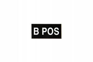 Naszywka - Typ Krwi - B POS