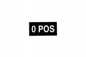 Naszywka - Typ Krwi - 0 POS