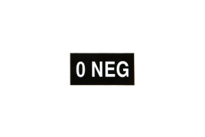 Naszywka - Typ Krwi - 0 NEG