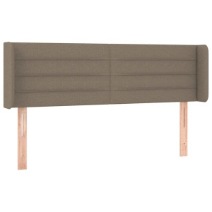 Zagłówek uszak, taupe, 147x16x78/88 cm, tkanina