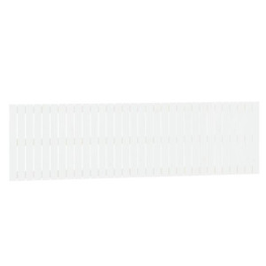Wezgłowie łóżka, białe, 204x3x60 cm, lite drewno sosnowe